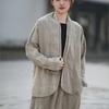 Johnature Fashion Chinese Style Dyeing Suit Woman Spring Vintage Style Long Sleeves Retro Casual Suit