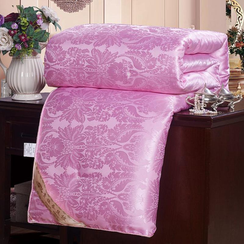 Новое Натуральное/Тутовое Роскошное Шелковое Одеяло Ручной работы Полуторное Двуспальное Королевское Полное одеяло Жаккардовое Постельное белье с наполнителем