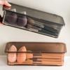 Makeup Brush Holder With Cover Desktop Organizer Cosmetics Storage Storage Box Stationery Container