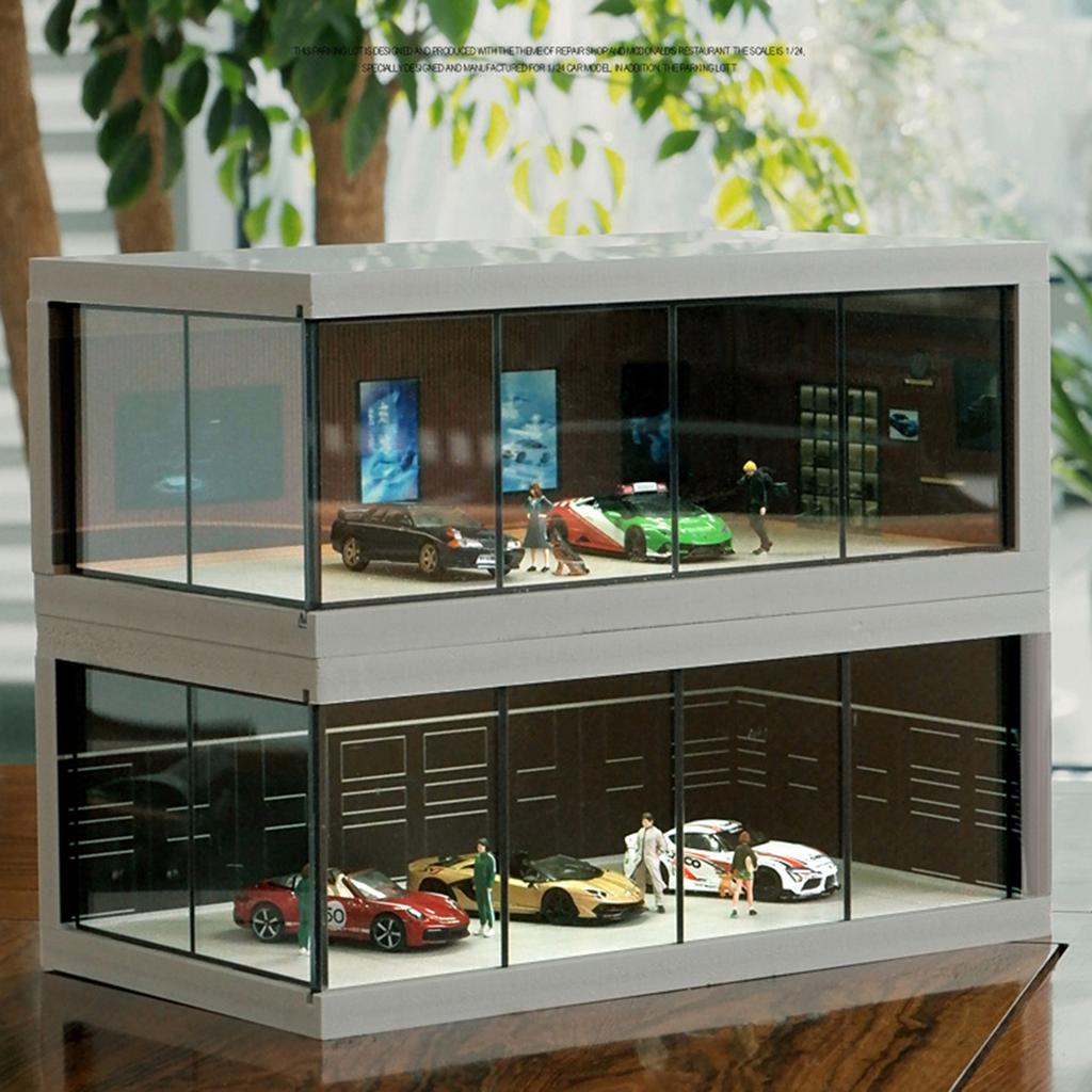 Витрина для моделей автомобилей 1:64, Диорамы автомобилей, Модель гаража, Модели автосалонов, Хранение парковки моделей автомобилей