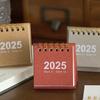 2025 Mini Desk Calendar Standing Flip Desktop Calendar Daily Scheduler for Planning Organizing Home School Office Table Decoration