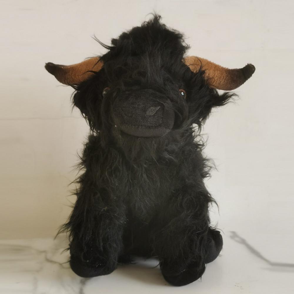 Плюшевая игрушка Highland Cow, шотландский горный бык, милая кукла быка с длинными волосами.
