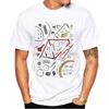 Summer Men Short Sleeve Muntain Bike Mtb Life Style Adventure Travel Drawing Bicycles Tatto T-Shirt White Casual Tops Boy Tees