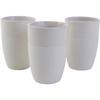 Cups - 10x7 Cm - 12 Pcs - Ceramic - Matte Exterior - Cylindrical