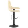 Bar Stool 2 pcs Cream Velvet