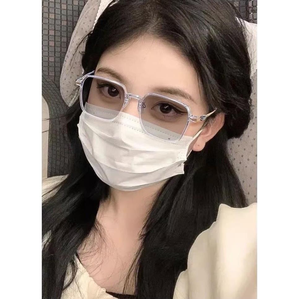 Photochromic Anti Radiation Glasses Square Sun Shades Women Men Glasses Frame Replaceable Lens Anti Blue Light Fashion Eyewear