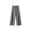 Women's High-Waist Herringbone Wool Wide-Leg Trousers