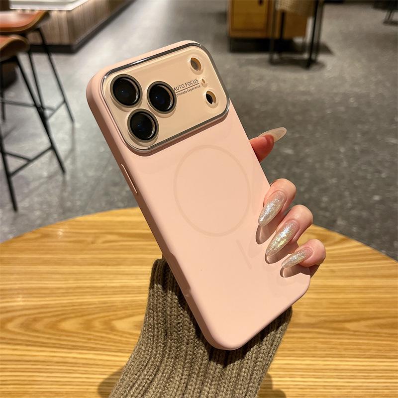 Магнитный кристальный чехол для iPhone 17 Pro с ощущением кожи: Полное покрытие, защита от падений для 13/14/15/16 Pro.