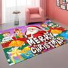 Мультяшный Рождественский Ковер, Легко Чистящийся Коврик для Пола под Диван и Журнальный Столик в Гостиной, Спальня, Полная Прикроватных Одеял