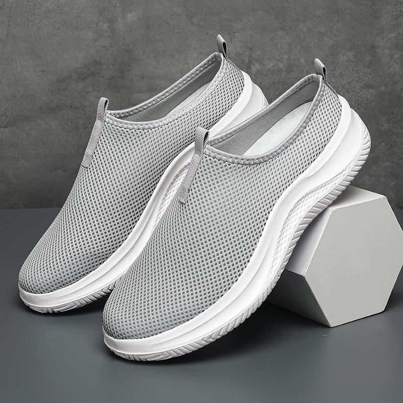 Fashion 2025 Unisex Cross-border Foreign Trade Spring and Autumn Large Size Couple Flying Woven Socks Shoes a Pedal Half Slippers 36-48