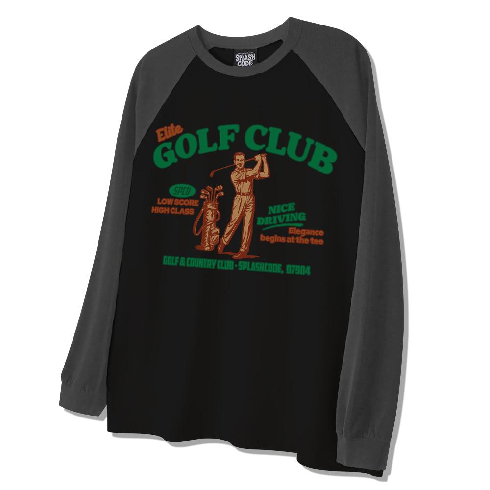 Seupeullaesikodeu Черный свитшот с рукавами реглан - Elite Golf Club