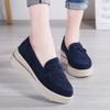 Женские туфли-лоферы на платформе Slip on Casual Elegant Suede Shoes Height Increase Large Size