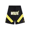 X Marvel Wade Series Letter Print Logo Solid Color Straight Casual Shorts Men Bottoms Black AAPS057-1