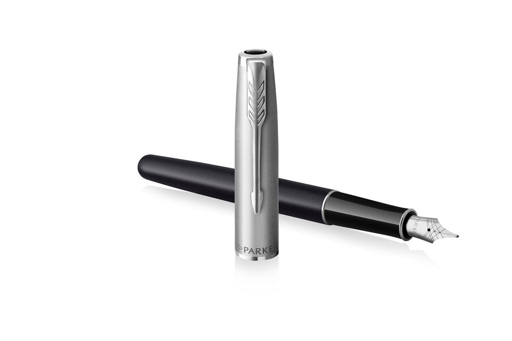 Parker Перьевая ручка Sonnet Essential Black Sandblast CT Fine Point в подарочной коробке, подлинный импортный продукт 2146869Z &