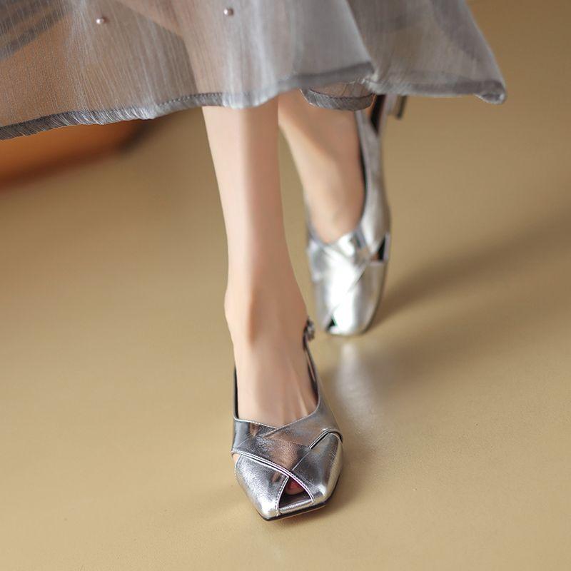 Модные сандалии нового стиля, летние, удобные и повседневные, с открытым носком, на мягкой подошве, с квадратным носком, на плоской подошве, износостойкие, женские