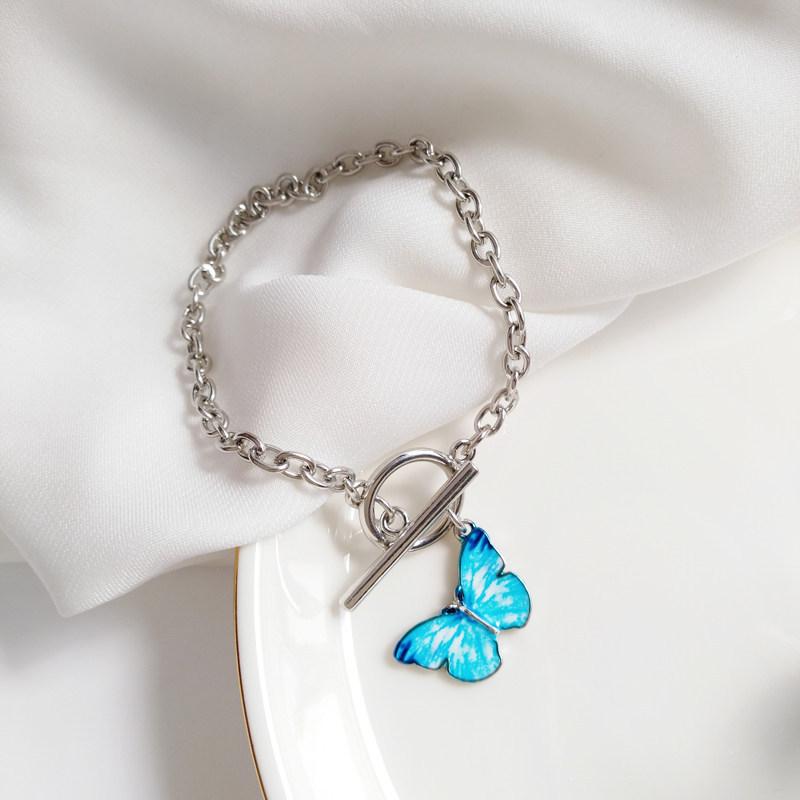 iF ME Корейский браслет для пар с бабочками, персонализированные многослойные браслеты, ювелирные аксессуары, подарок