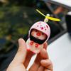 Propeller Little Pink Pig Ornaments Propeller Helmet Car Duck With Helmet  Motorcycle
