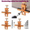Adjustable Cabinet Door Mounting Jig Door Panel Install Rebounding Device Drilling Tool DIY Woodworking Installing Cabinets Tool
