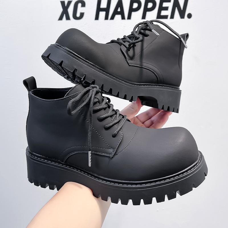 Ботинки Martin мужские британские осенне-зимние на платформе с увеличенным голенищем, мужские деловые повседневные кожаные туфли 18922-A