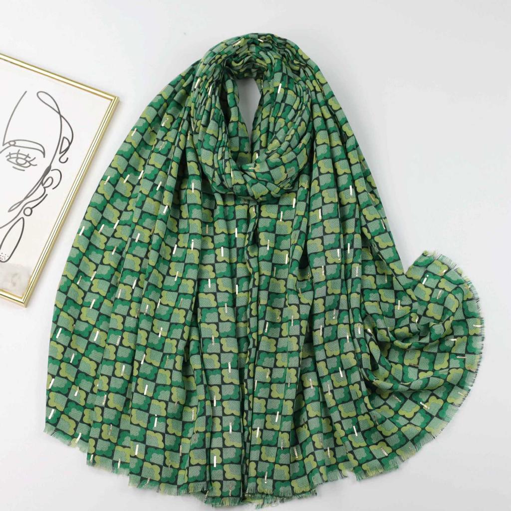 2024 Весна и Осень Зима Новый Хлопок И Конопля Длинный Тонкий Шарф Путешествия Универсальный Солнцезащитный Теплый Шаль Для Женщин