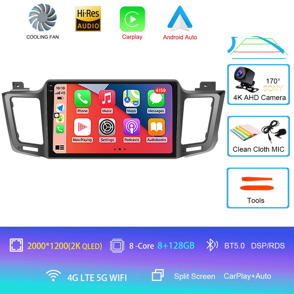 Android 14 Автомобильное радио для Toyota RAV4 RAV 4 2013 - 2017 Мультимедийный видеоплеер 4G Carplay GPS Стерео Головное устройство Авто