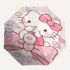 Hello Kitty, Автоматический складной зонт-трость с бантом, Прочная конструкция с 8 спицами, Компактный и стильный, Отлично подходит для кемпинга, Хэллоуина, Рождества, Дня матери