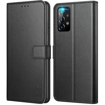 Чехол - BOOLING - F52 5G - Эффект кожи - Магнитная застежка - Элегантный Черный