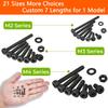 1260PCS M2 M3 M4 Metric Bolt Kit, 4-30MM Hex Socket Cap Screws, 12.9 Alloy Steel Machine Bolts Nuts Washers Assortment