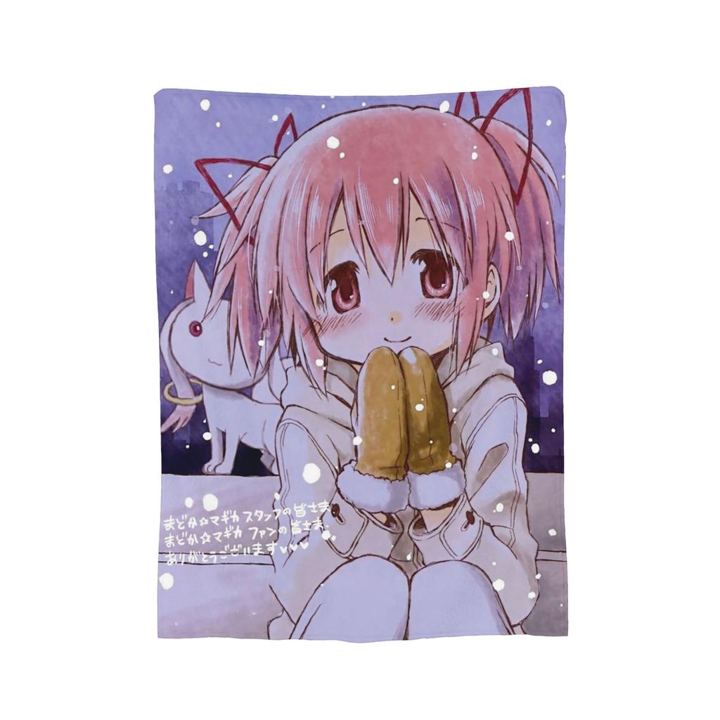 Кюбей Puella Magi Madoka Magica Милый Коралловый флис Плюшевый Плед Аниме Одеяло для кровати Спальни Ультрамягкое Покрывало,