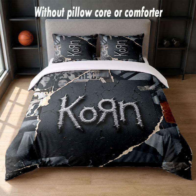 Korn Design Bed Bedding Set 1 Duvet Cover + 2 Pillowcases Soft Breathable Household Bed Linens