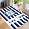 Custom Name Preston North End Crystal Velvet Floor Rug Personalized Text Soft Carpet Home Decor