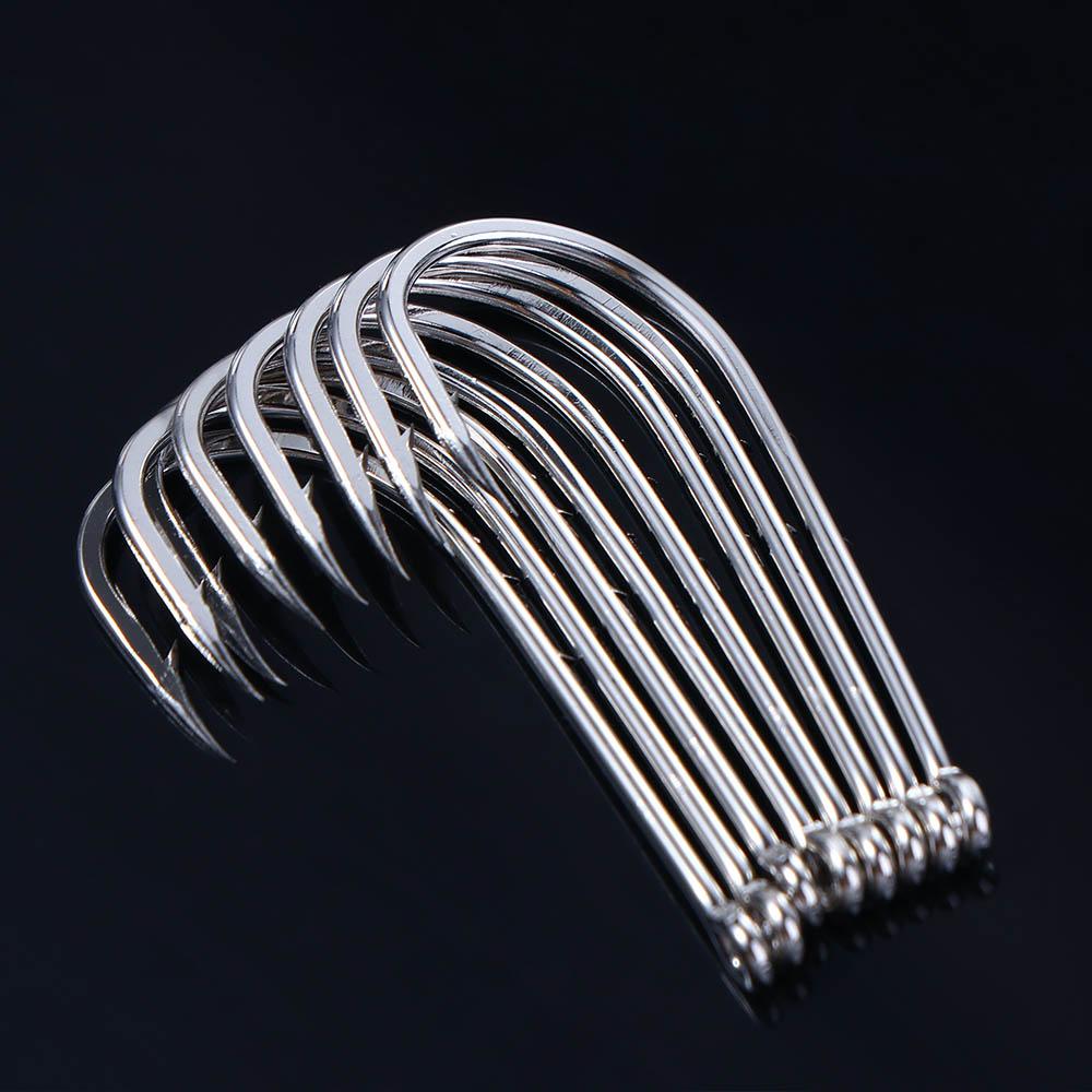 Аксессуары для наживки Крючок для рыбалки с длинным цевьем Крючок для рыбалки с зазубринами Офсетный узкий крючок для наживки Высокоуглеродистая сталь