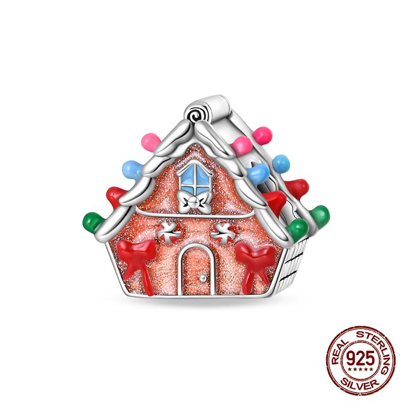 Зимние Шармы Медь Лось Медведь Санта Клаус Шармы Бусины Подходят для Оригинальных Браслетов Для Женщин Сделай Сам Праздничные Ювелирные Изделия Подарки