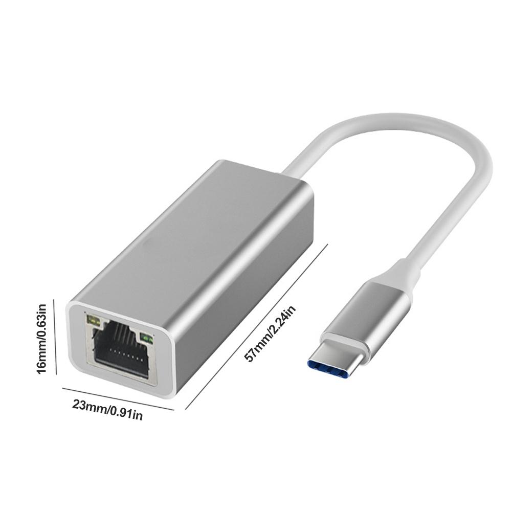 Адаптер Ethernet USB Type C 1000/100 Мбит/с USB к RJ45 Lan для Xiaomi Mi Box Nintendo Switch Сетевая карта Ноутбук ПК Windows