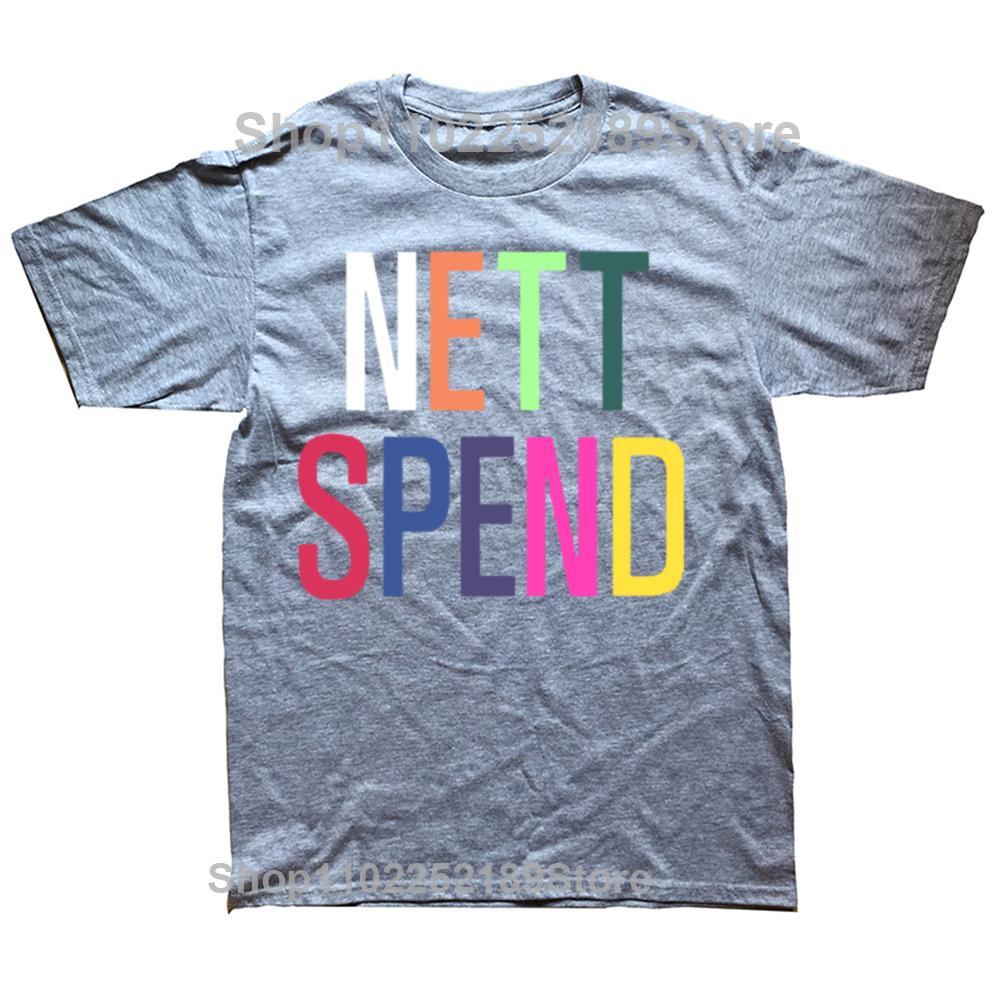 Funny Nettspend Rainbow Logo Graphic T-shirts Men Women's Fashion Casual Oversized Tshirt 100% Cotton Loose Oversized T Shirt