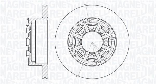 Mbd0159 Magneti Marelli Brake Disc Rear /R