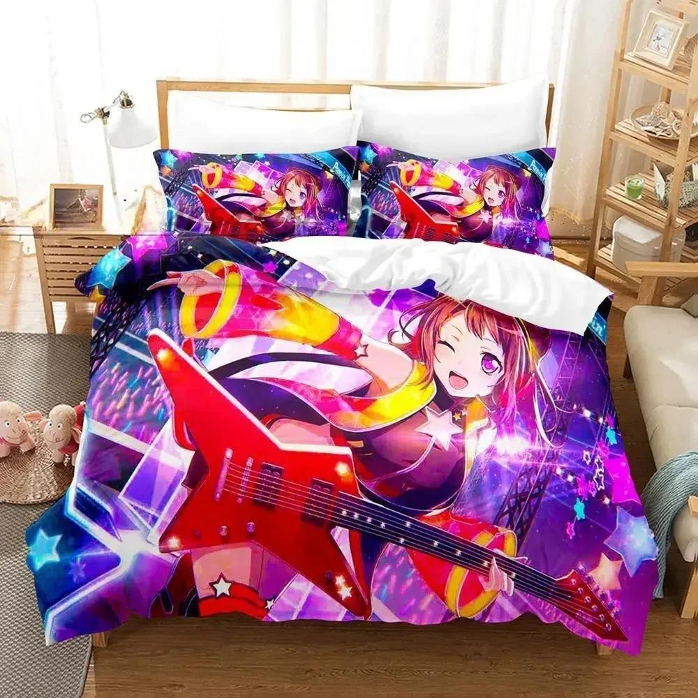 3D Print BanG Dream! Girls Band Party! Bedding Set Single Twin Full Queen King Size Bed Set Adult Kid Bedroom Duvet Cover Sets