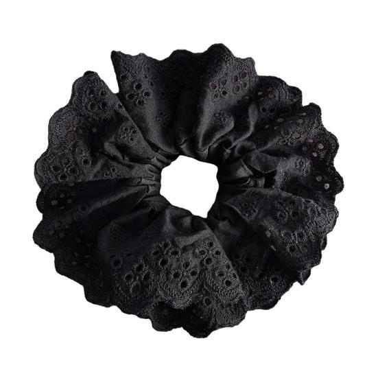 Женская повязка для волос с четырехслойной кружевной отделкой, большая однотонная повязка для волос во французском стиле, аксессуары для волос