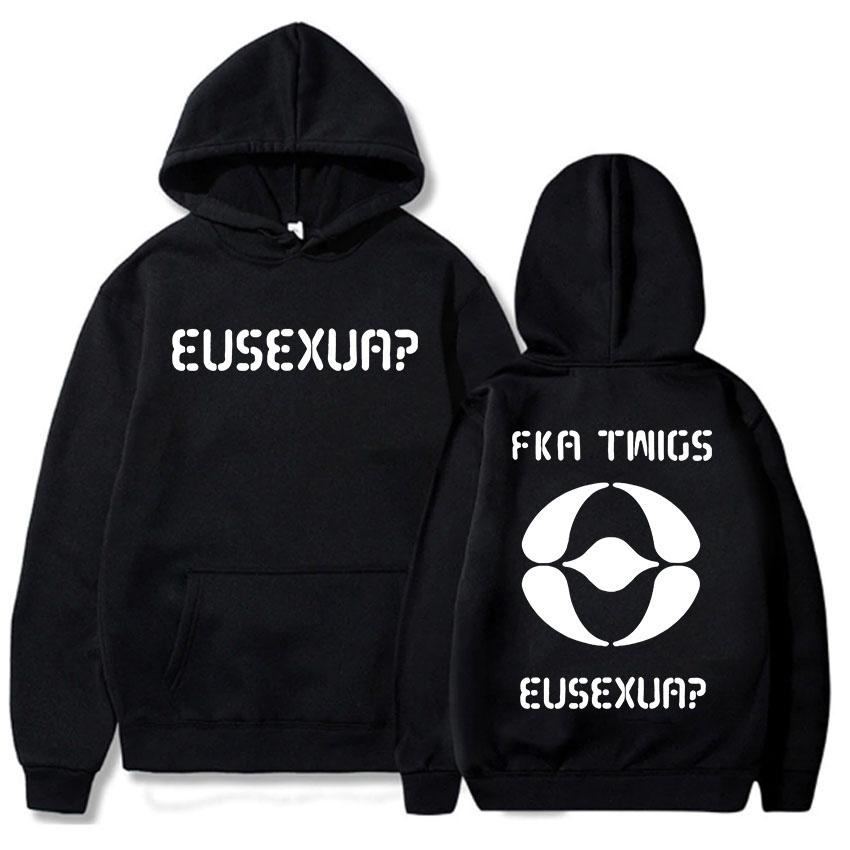 Зимние свитшоты с длинным рукавом и капюшоном EUSEXUA FKA Twigs Худи Женские Sudaderas Con Capucha Повседневные Флисовые Теплые Готические Толстовки