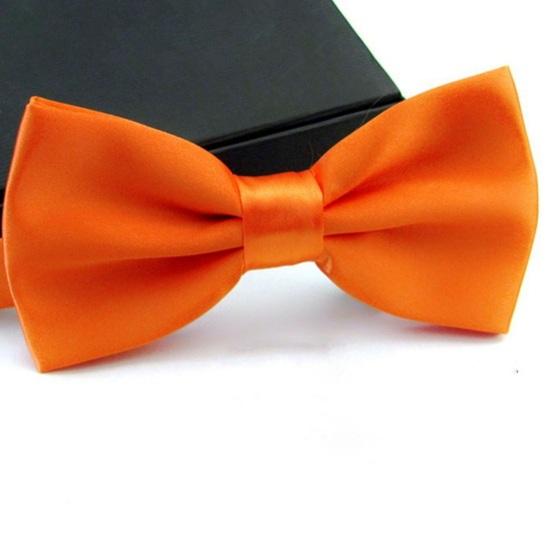 Men Bow Tie Detachable Design Adjustable Fit Solid Color Formal Bow Tie