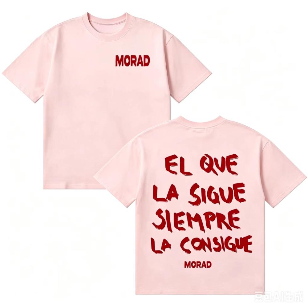 2026 New Morad Sigue Tour Album T Shirt Unisex Unisex High Quality Cotton Tee Shirt Fashion Hip Hop Short Sleeve Tshirts Streetwear