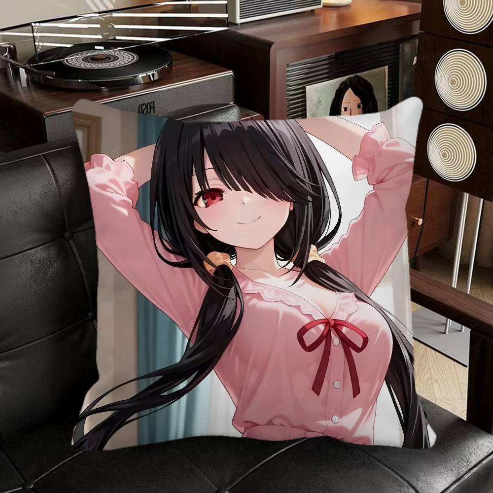 Куруми Токисаки Аниме Наволочка Квадратная Подушка Спальня Диван Отдых Комфорт Подушка Автомобиль Домашний Декор