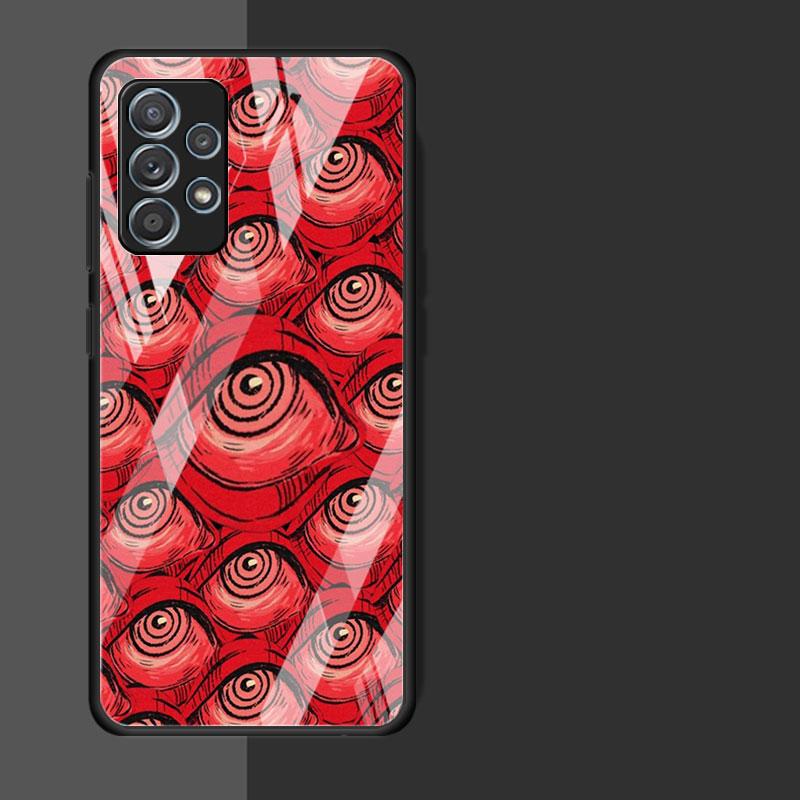 Стеклянный чехол со страшным лицом и глазами, смайликом для Samsung Galaxy A52 A71 A50 A51 A70 A21s A31 A72 A10 A12 A30 A22 5G, чехол для телефона