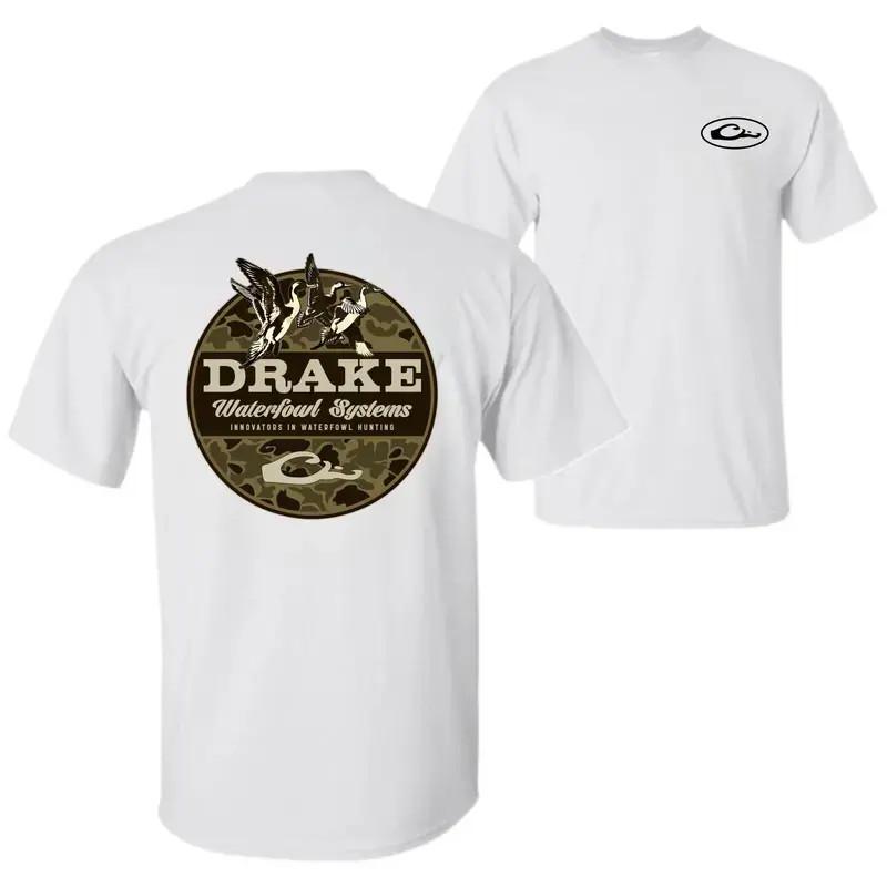 Drake Waterfowl 2-Sided TShirt – Graphic Tee, Unisex Shortsleeve Crewneck, Fabri