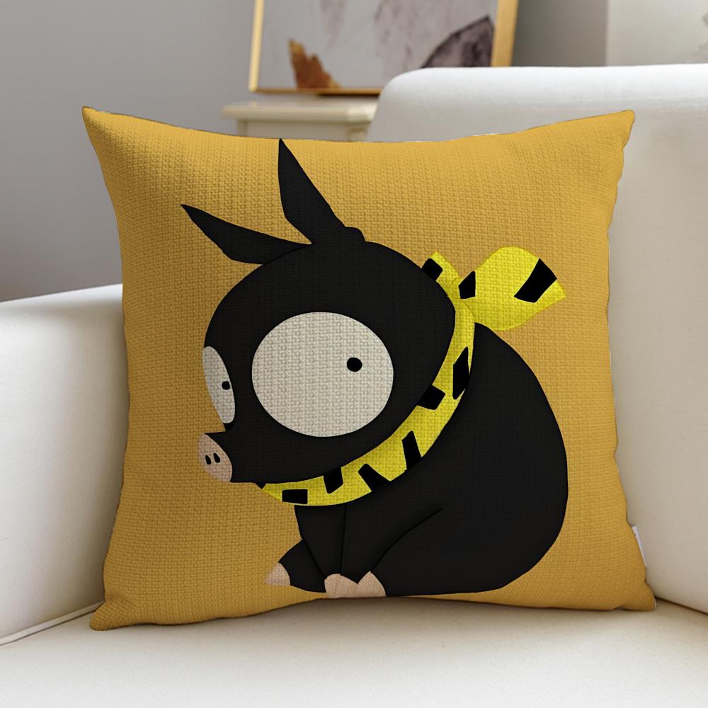 Fun RRanma S Cushion Cover Breathable and skinfriendly linen pillowcase square removable and washable cushion