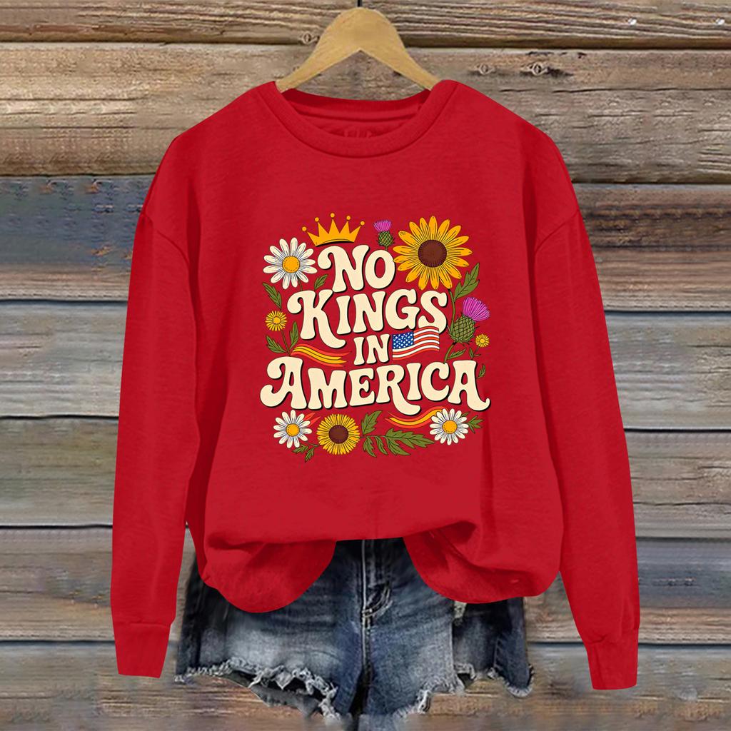 Women's Fashion Daily Versatile Casual Sweatshirts Long Sleeve Round Neck Top Sweatshirts