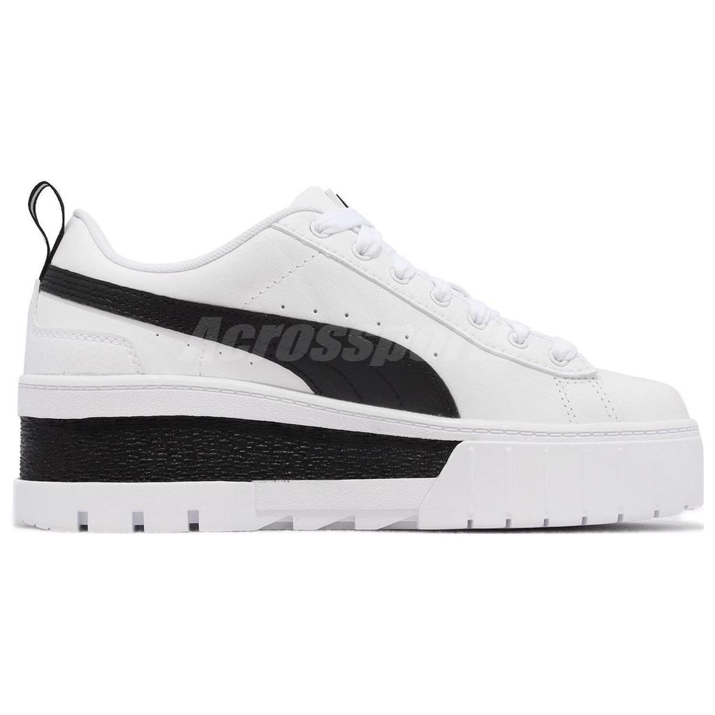 Puma Mayze Wedge White Black Women Sneakers 386273-01