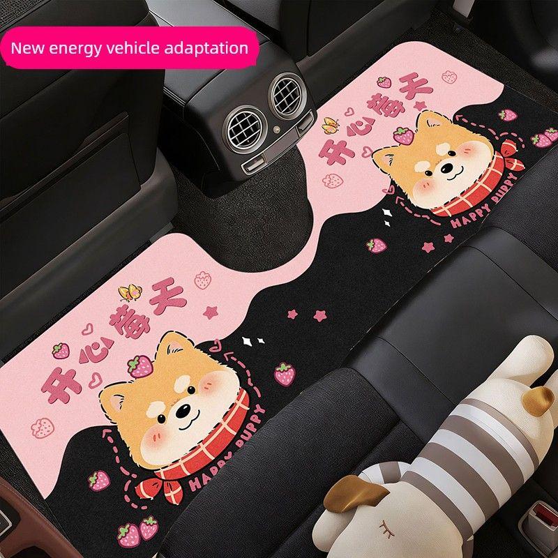 Cartoon Car Floor Mats, Diatom Mud, Universal and Cuttable, Dirt-Resistant and Water-Absorbent Mats for the Car, Anti-Slip Car Floor Mats for Girls