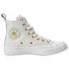 Converse Chuck Taylor All Star Нескользящие Легкие Высокие Кеды для Скейтбординга Унисекс Белый Золотой