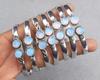 Opalite Gemstone 925 Sterling Silver Plated 5 PCs Cuff Bangle VI-38